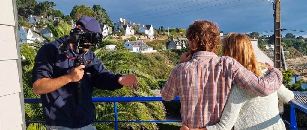 Tournage vidéo pour la chambre d’hôtes L’Escale à Locquirec, façade et jardin